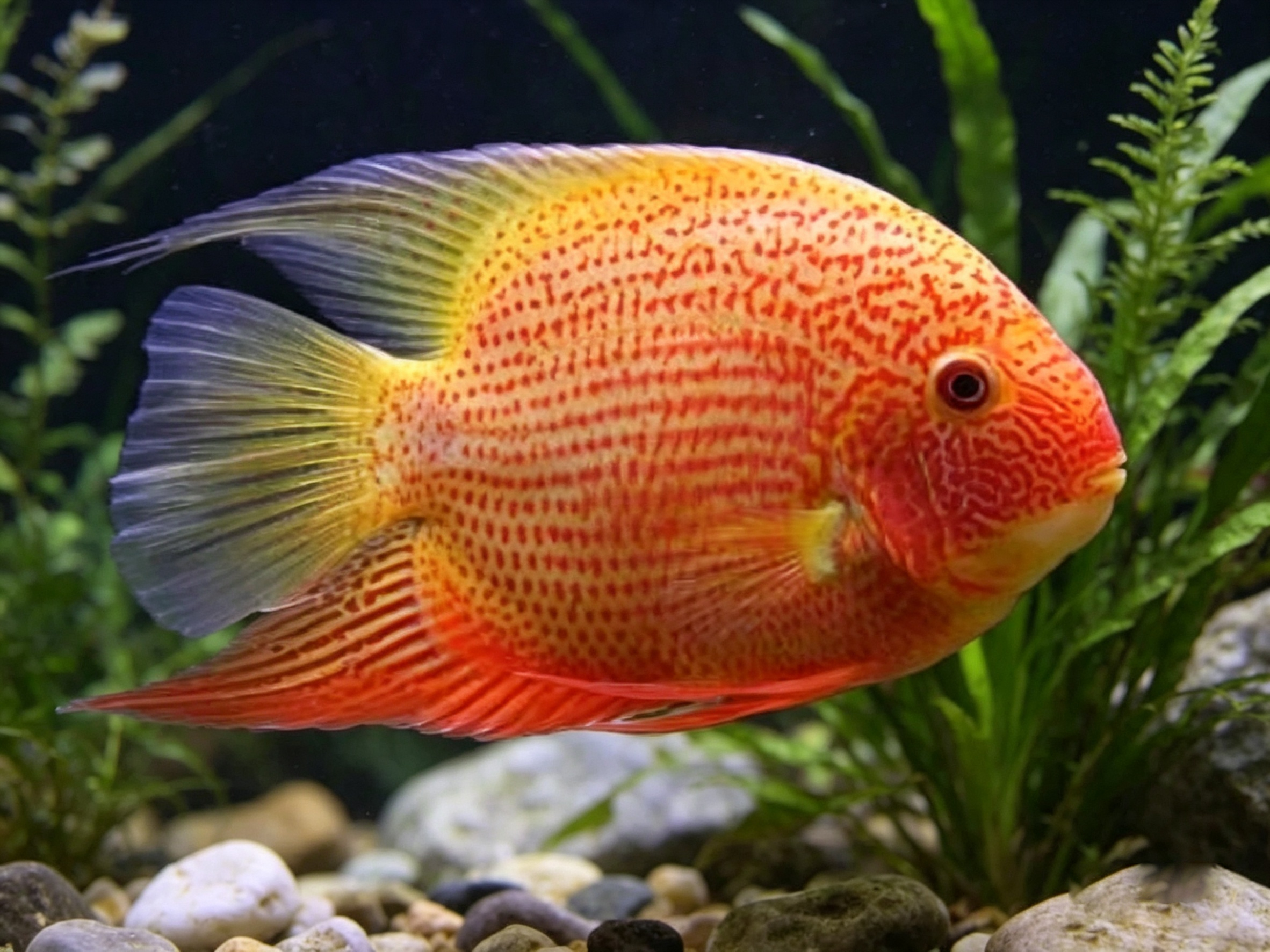 Red Spotted Gold Severum /红点金丝丽鱼